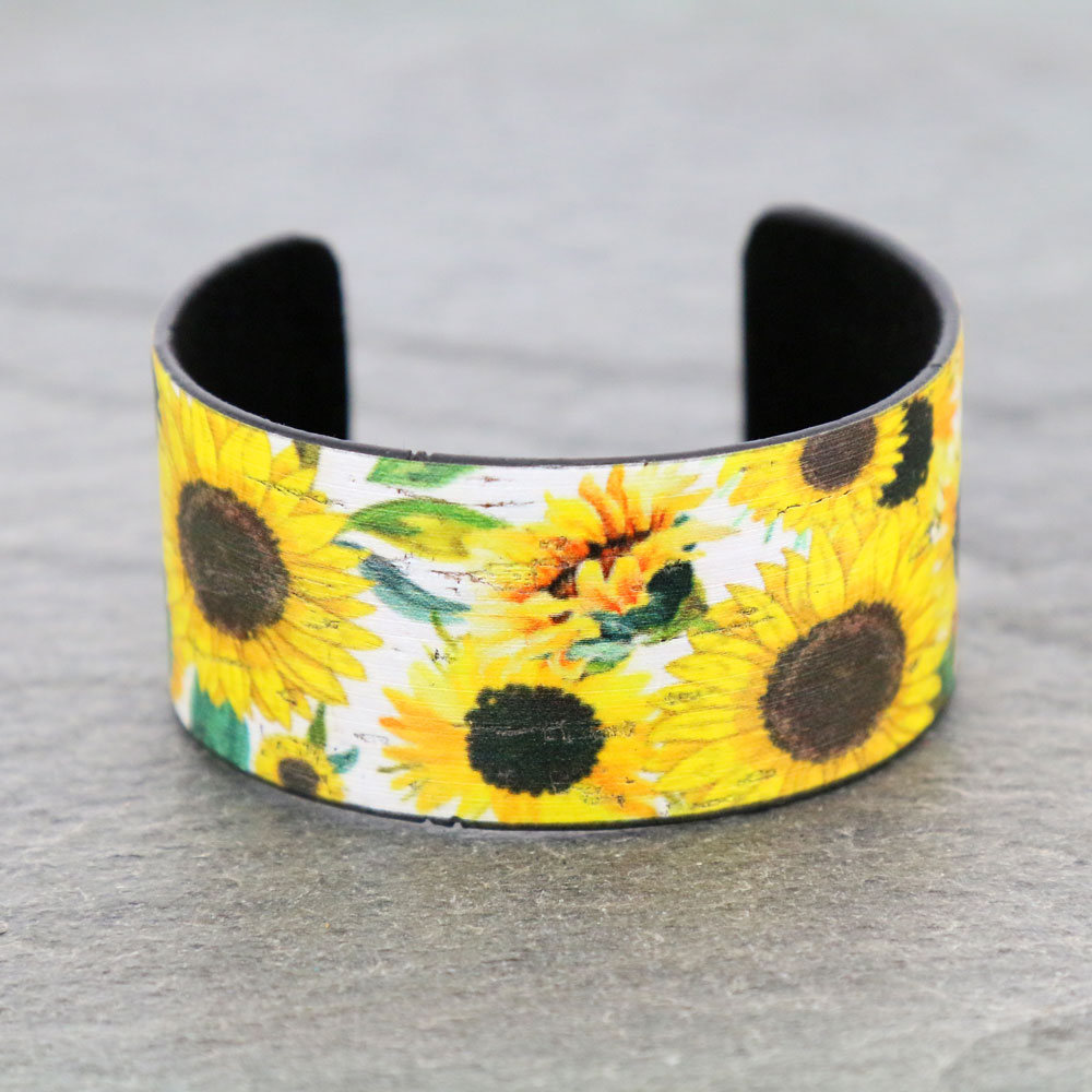 Sunflower Cuff Bracelet Bluetortoisewholesale