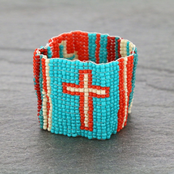 Cross Seed Beads Bracelet