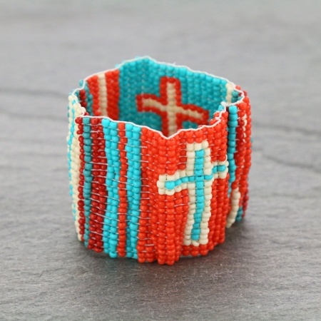 Cross Seed Beads Bracelet - Image 2