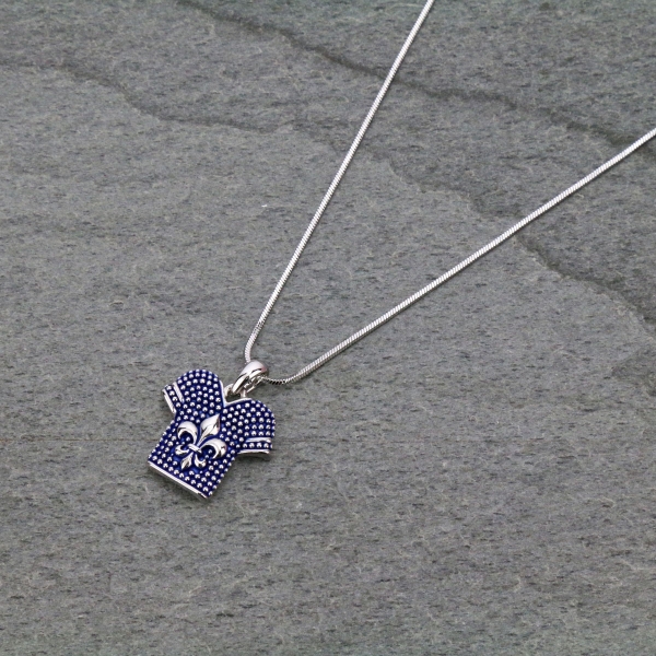 Football Uniform w/Fleur De Lis Logo Pendant Necklace