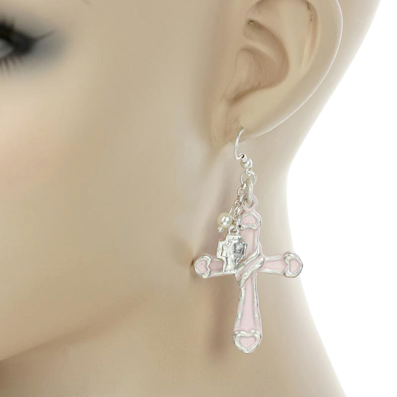 Cross Fish Hook Earrings – Bluetortoisewholesale