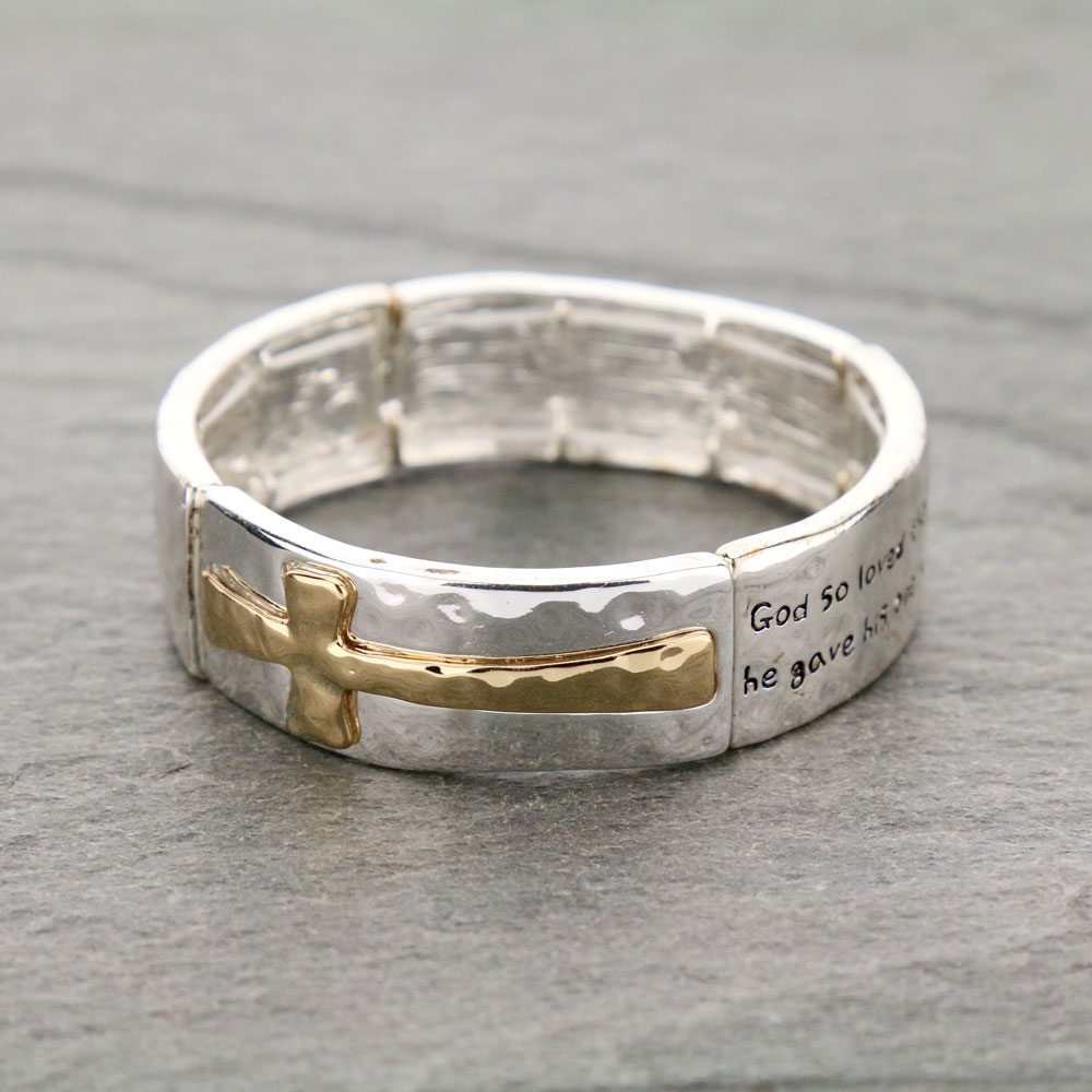 Religious “John 316” Stretch Bracelet Bluetortoisewholesale