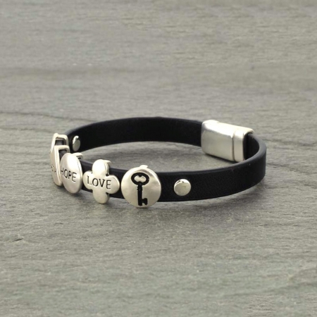 "Faith Hope Love" Magnetic Stacked Bracelet - Image 2