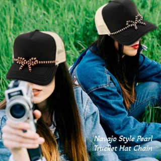 Navajo Style Pearl Trucker Hat Chain
