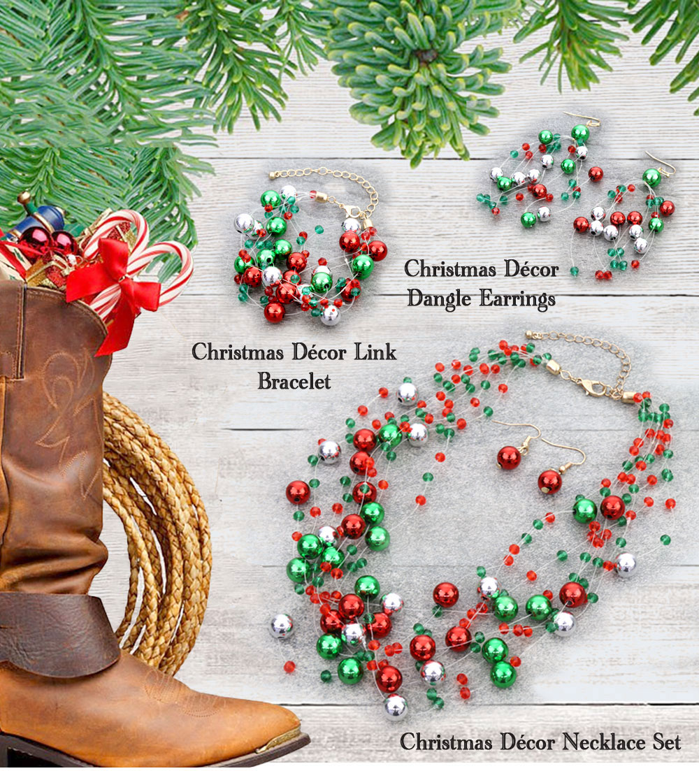 NEW ARRIVAL
Christmas Decor Earrings
Christmas Decor Bracelet
Christmas Decor Necklace Set
#westernjewelry #holidayshopping #westernholiday #westernstyles #uswholesaler