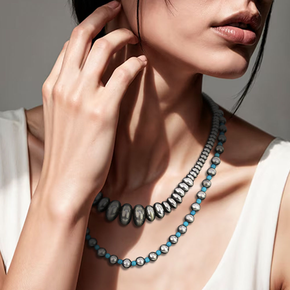 2 Layered Navajo Style Pearl w/ Bead Necklace
SKU: WN3-04-AN4693/SBTQ
#westernjewelry #westernaccessories #westernstyles #newarrivals #uswholesaler #sellingfast