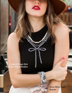 New Arrivals~

4 Layered Navajo style Pearl Bow and Bead Necklace

Horse Metal Bangle Bracelet