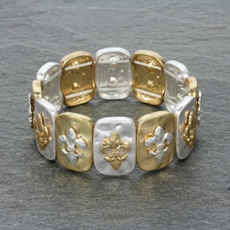 Fleur De Lis Stretch Bracelet