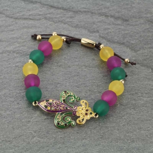 Mardi Gras Friendship Bracelet-OB07622/GLMUL