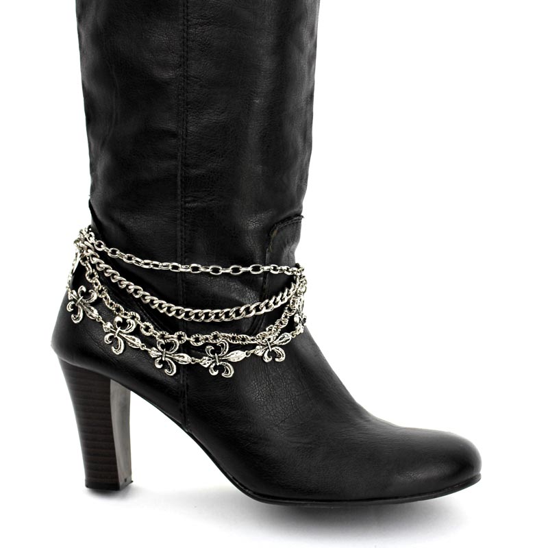 Fleur De Lis Boots Charm Anklet Bluetortoisewholesale   018 Icwuxh.JPG