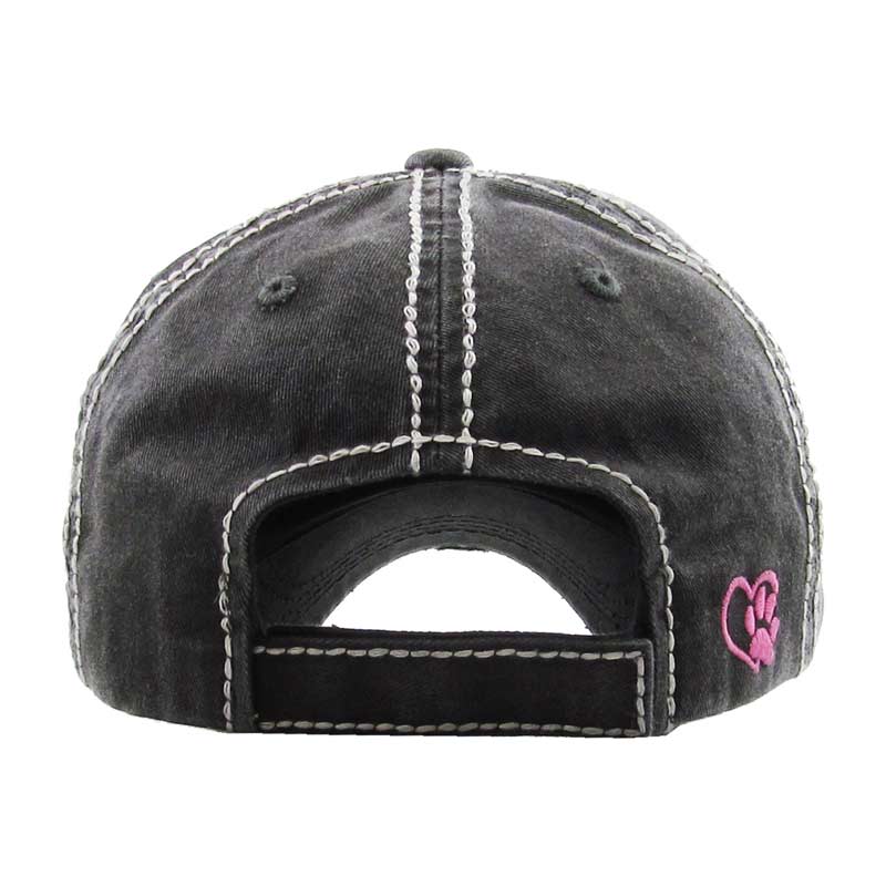 "Crazy Dog Lady" Washed Vintage Ball Cap - Image 3