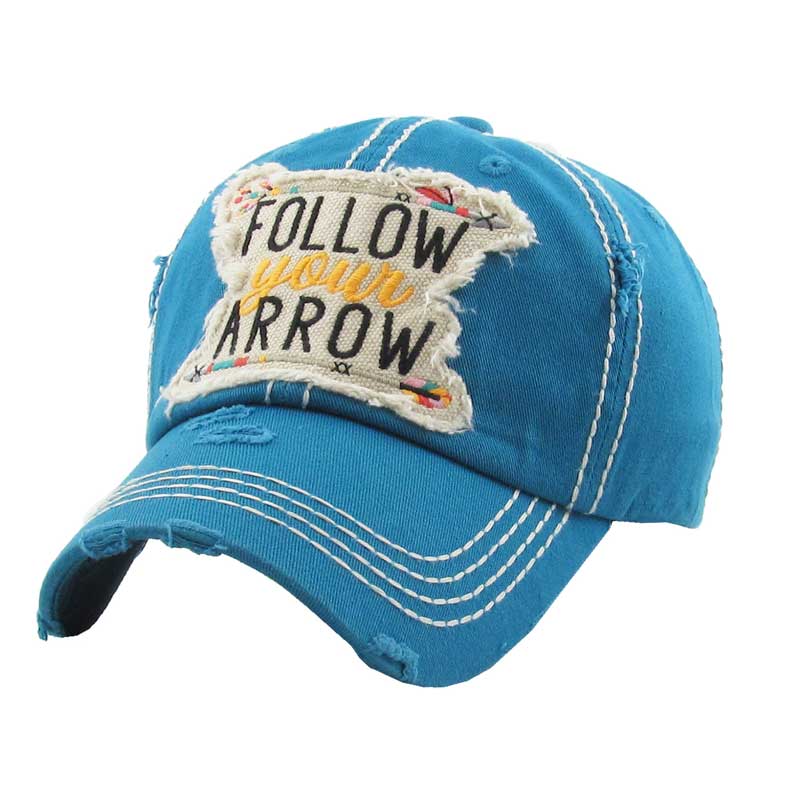 "FOLLOW your ARROW" Washed Vintage Ball Cap - Image 2