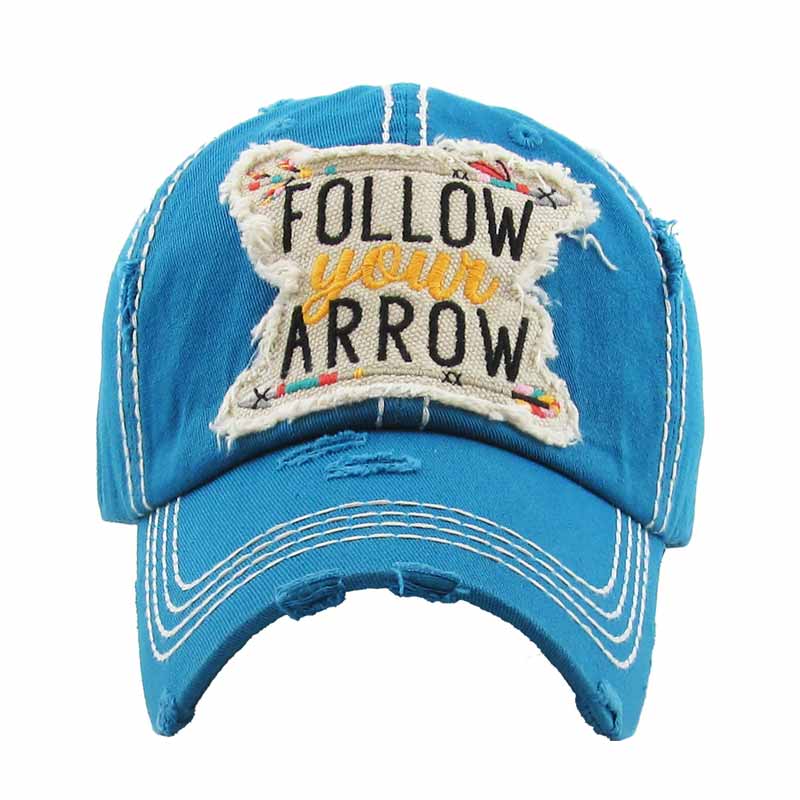 "FOLLOW your ARROW" Washed Vintage Ball Cap