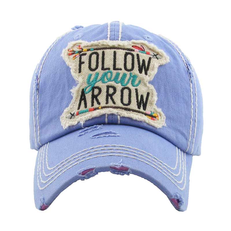 "FOLLOW your ARROW" Washed Vintage Ball Cap