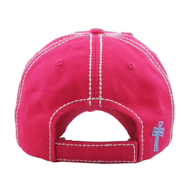 "With God All Things Are Possible" Washed Vintage Ball Cap - Image 2