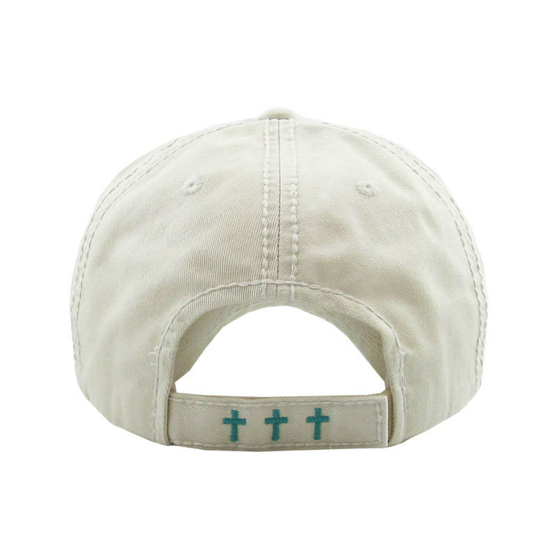 "Why Y'all Trying' To Test The Jesus In Me" Washed Vintage Ball Cap - Image 2