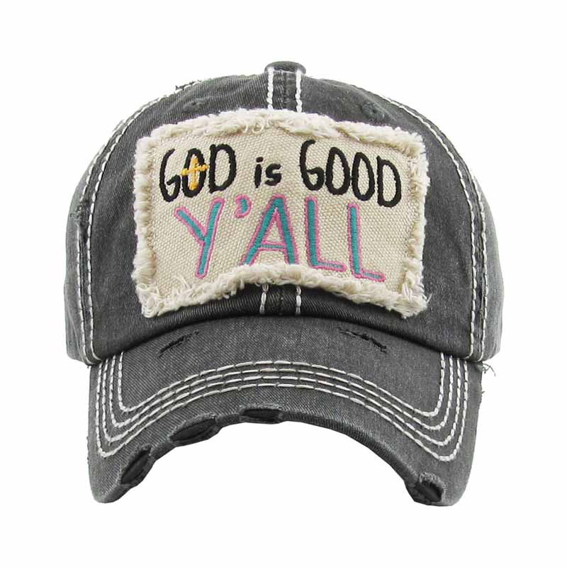 "GOD IS GOOD Y'ALL" Washed Vintage Ball Cap