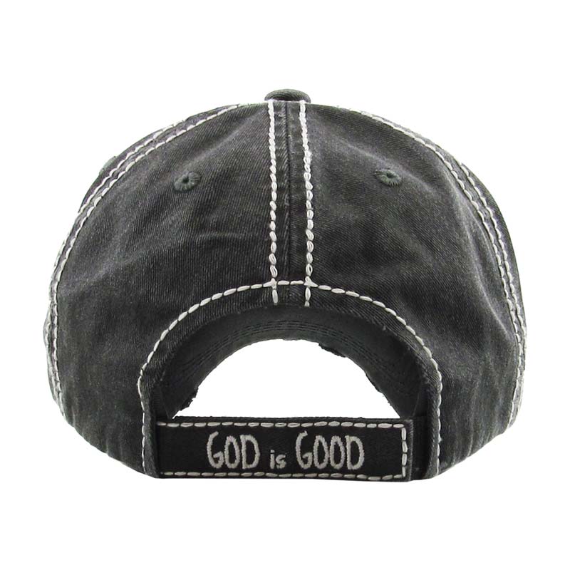 "GOD IS GOOD Y'ALL" Washed Vintage Ball Cap - Image 2