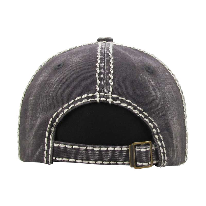 Washed Cotton Vintage "American Flag" Ball Cap - Image 3