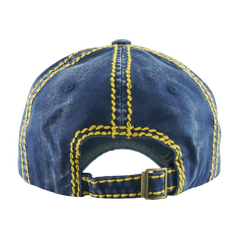 Washed Cotton Vintage "American Flag" Ball Cap - Image 4