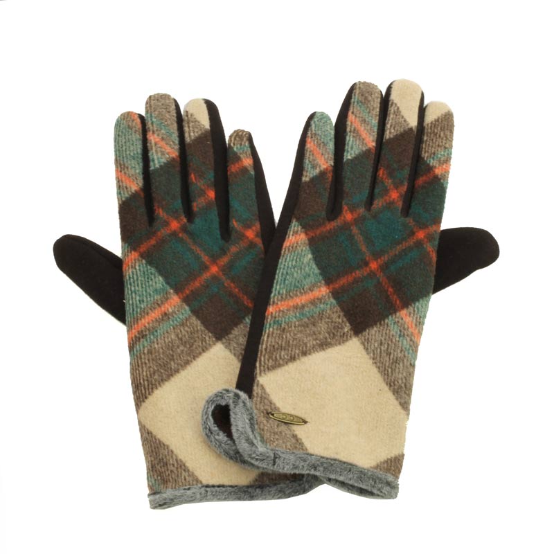 C.C Plaid Glove with Smart Tips
