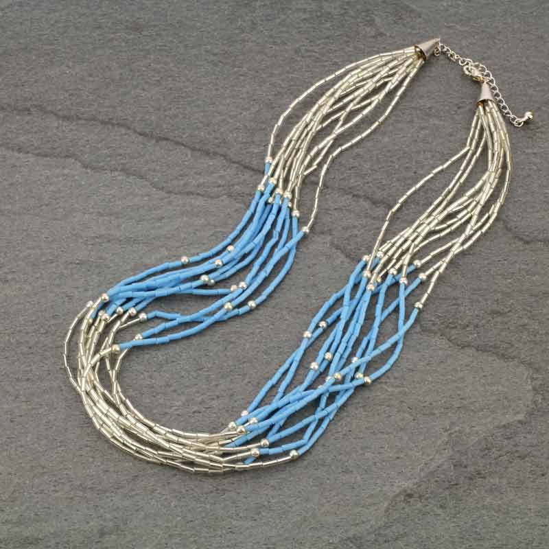 Straw Chain Beads Necklace Bluetortoisewholesale