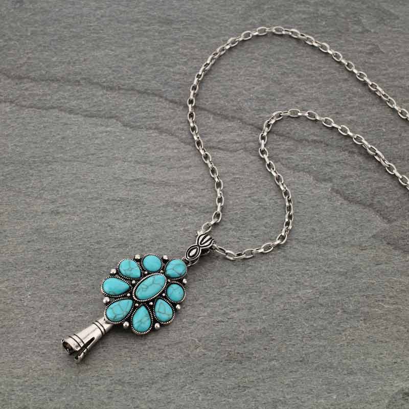 3D Single Squash Blossom Necklace Bluetortoisewholesale