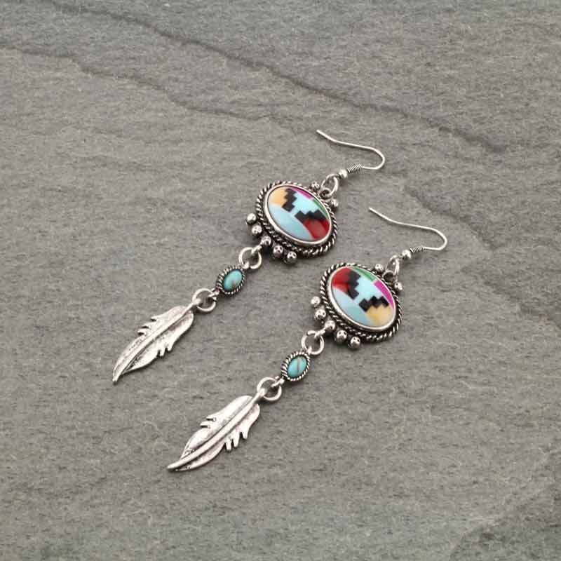 Sunflower Concho Turquoise Earrings | Montana Silversmiths