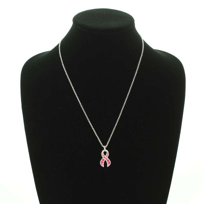 Pink Ribbon Necklace Bluetortoisewholesale