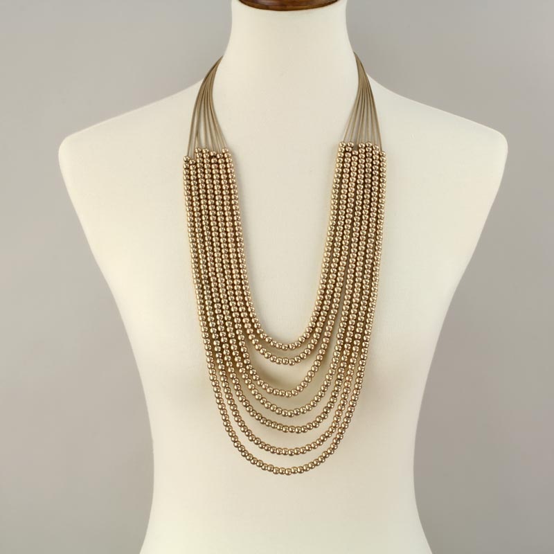 7 Layered Bead Necklace Bluetortoisewholesale