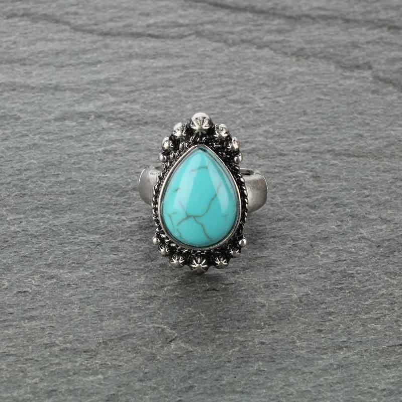 Western Turquoise Stretch Ring – Bluetortoisewholesale