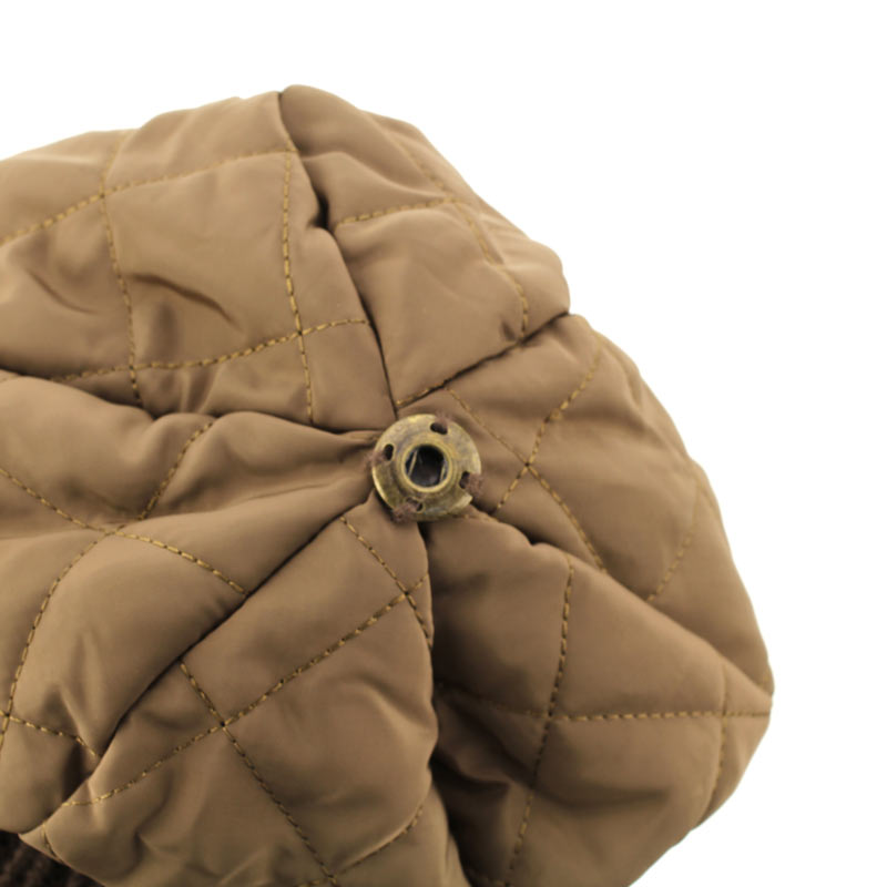 C.C Women's Quilted Puffer Beanie/Detachable Pom - Image 3
