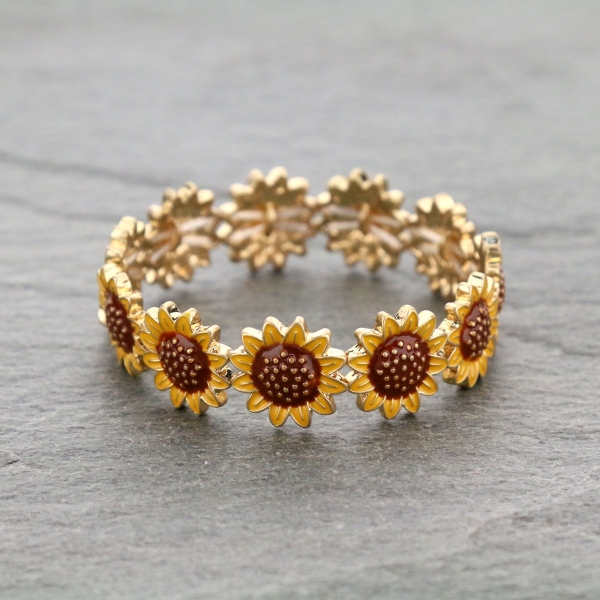 Sunflower Stretch Bracelet-SB2081/WGMUL