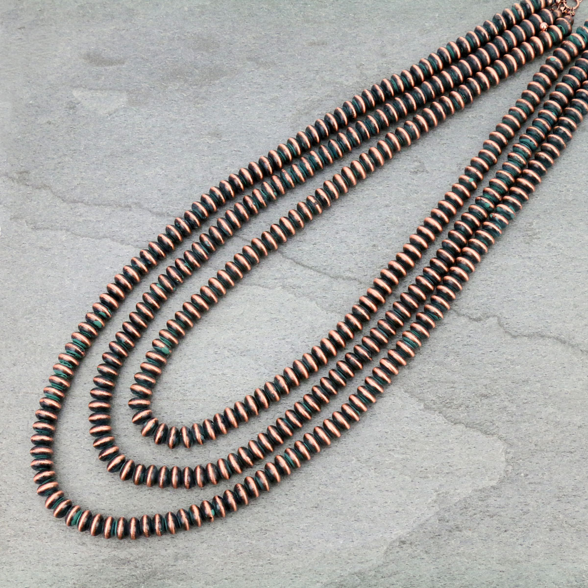 Navajo Pearl Layered Necklace-KN-0002/PAT