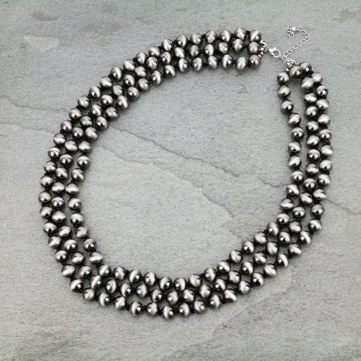 Navajo Pearl Layered Necklace-KN-0011/SB