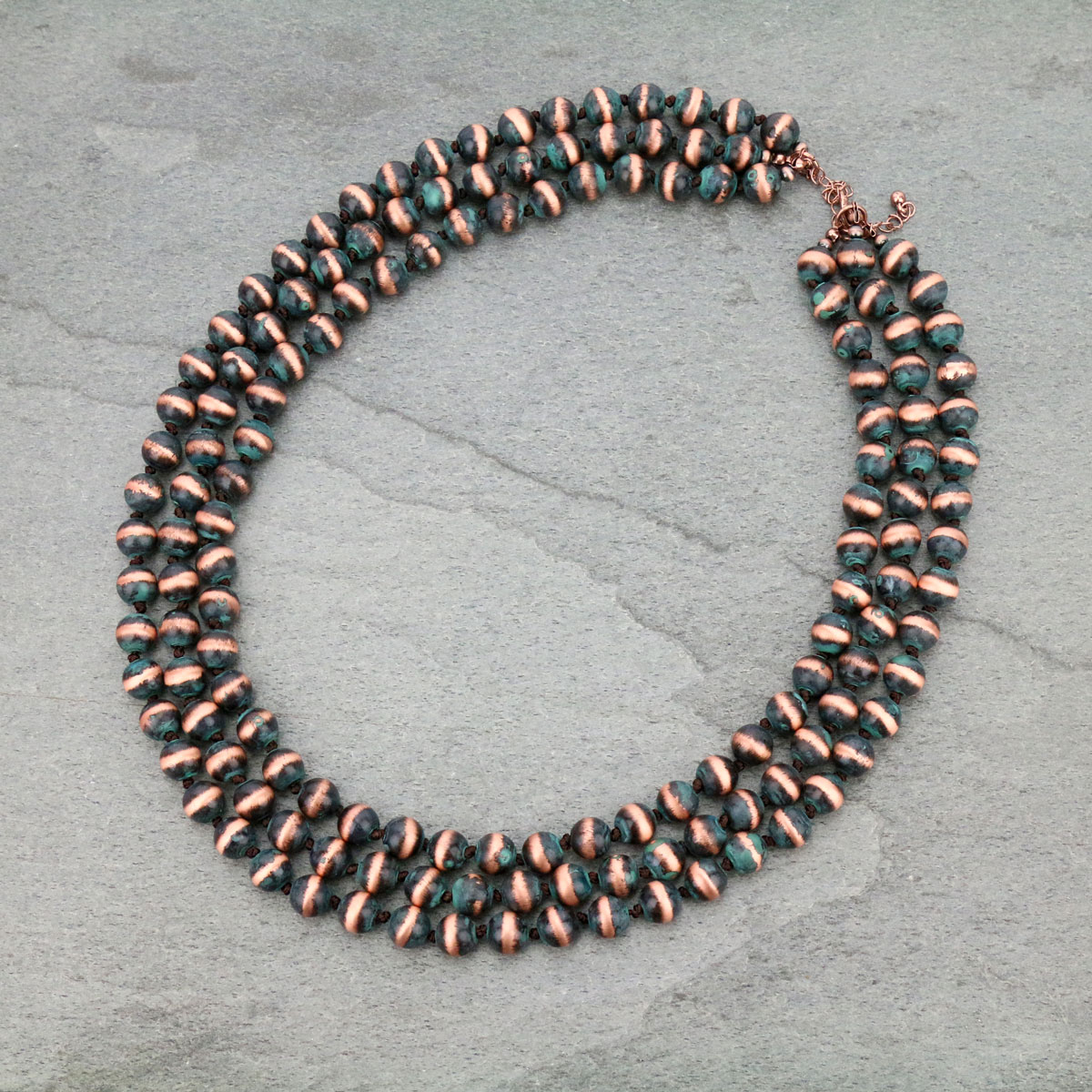 Navajo Pearl Layered Necklace-KN-0011/PAT