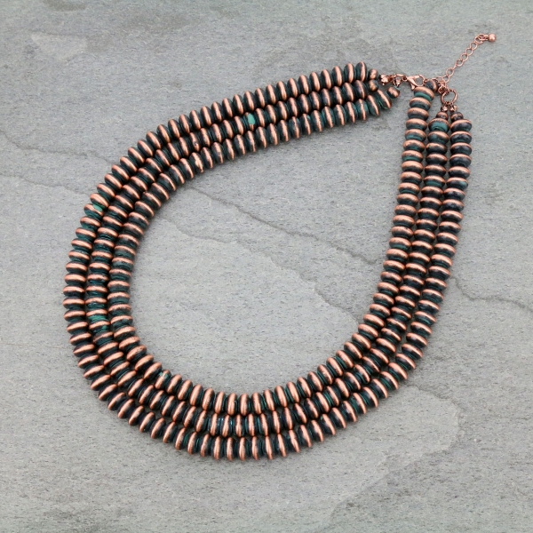 Navajo Pearl Layered Necklace-KN-0001/PAT