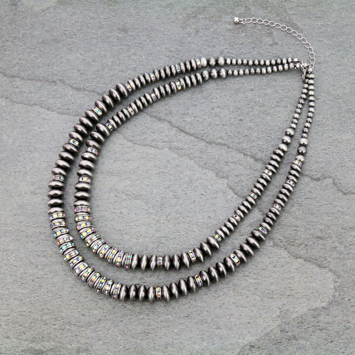 Navajo Pearl Layered Necklace-KN-0004/SB