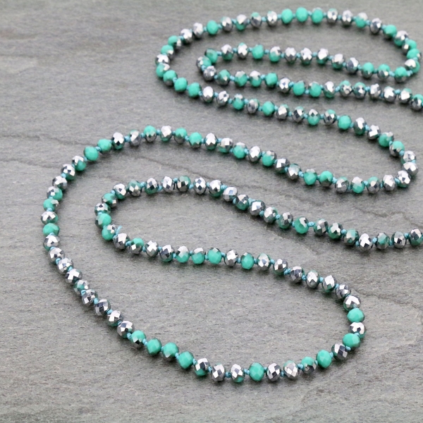 60" Endless Crystal Bead Necklace-ST-0064/TQ-1