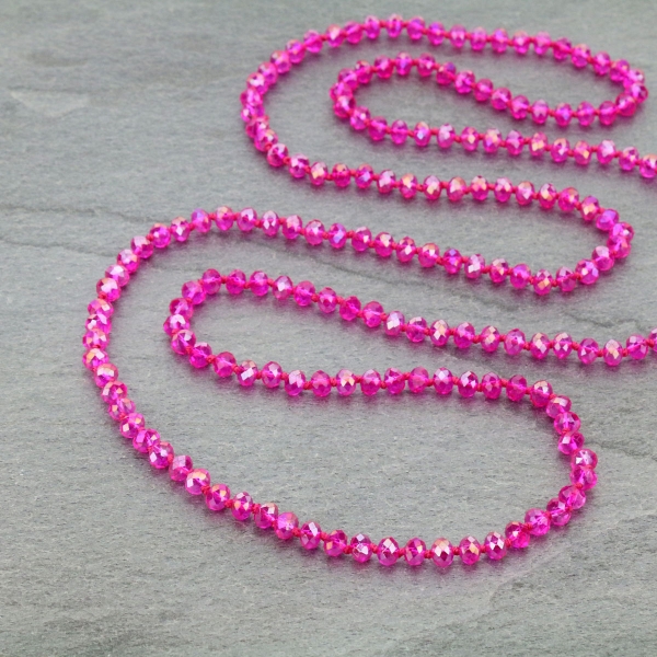 60" Endless Crystal Bead Necklace-ST-0064/FU(374)