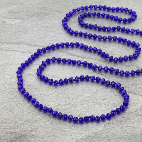 60" Endless Crystal Bead Necklace-ST-0064/BL(25)