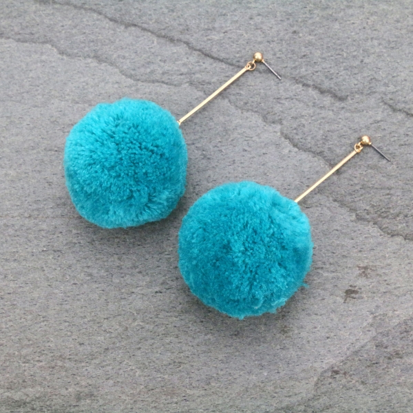 Wool Yarn Stud Earrings-TE-0160/TQ