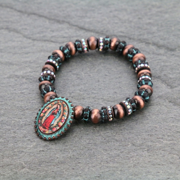 Mother of Guadalupe Stretch Bracelet-DB-0138/PAT