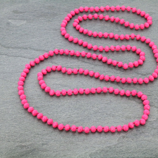 60" Endless Crystal Bead Necklace