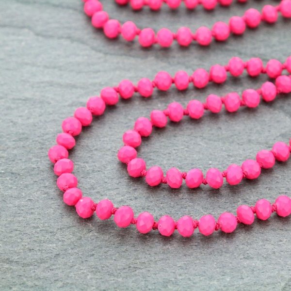 60" Endless Crystal Bead Necklace - Image 3