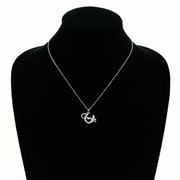 Cowgirl w/Horseshoe Pendant Necklace - Image 2