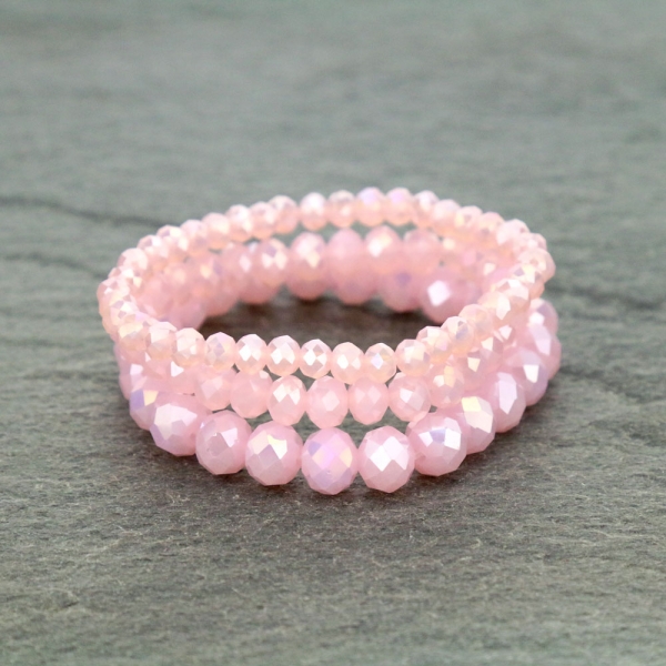 Large Crystal Bead Stackable Stretch Bracelet