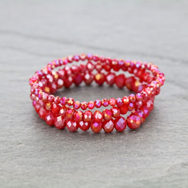 Small Crystal Bead Stackable Stretch Bracelet