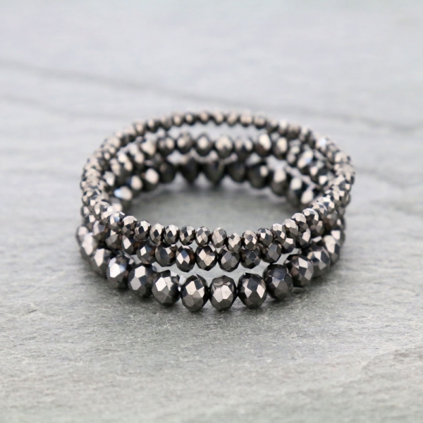 Small Crystal Bead Stackable Stretch Bracelet