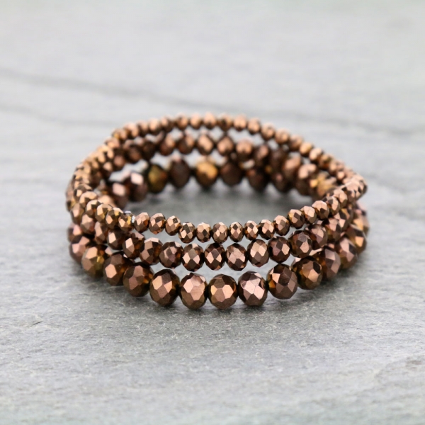 Small Crystal Bead Stackable Stretch Bracelet